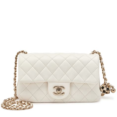 chanel mini flap white|chanel mini flap bag fashionphile.